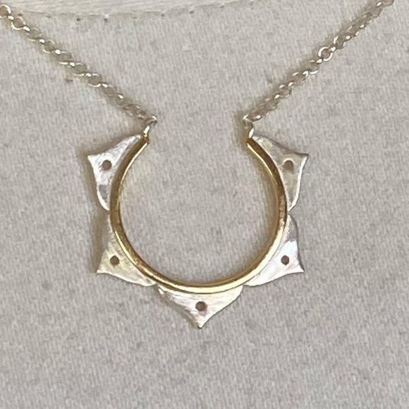 Cute Two tone Sterling Necklace & Ring Set - Picture 8 of 9